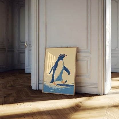 Affiche Pingouin Traversant l'Océan
