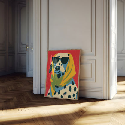 Cool Dog with Sunglasses Poster