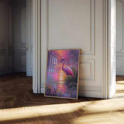 Sinfonia del Tramonto dei Fenicotteri Poster