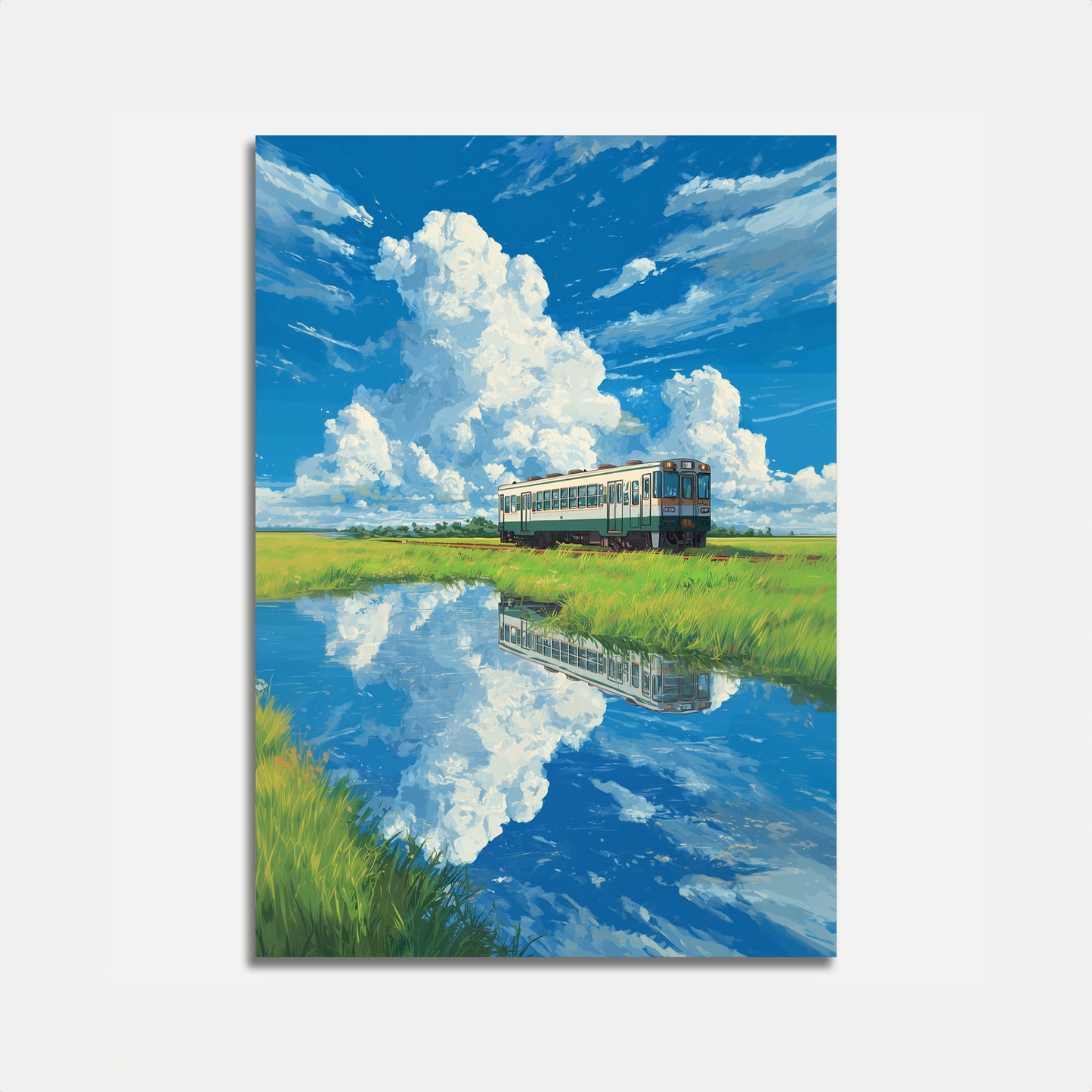 Reflective Train Journey Poster