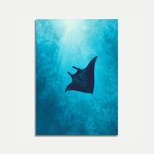 Affiche de Raie Manta Nageant Sous l'Eau