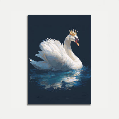 Royal Swan Crown Poster