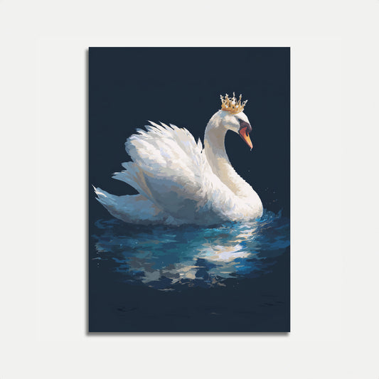 Póster de la corona del cisne real