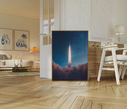 Epic Rocket Launch Space Poster