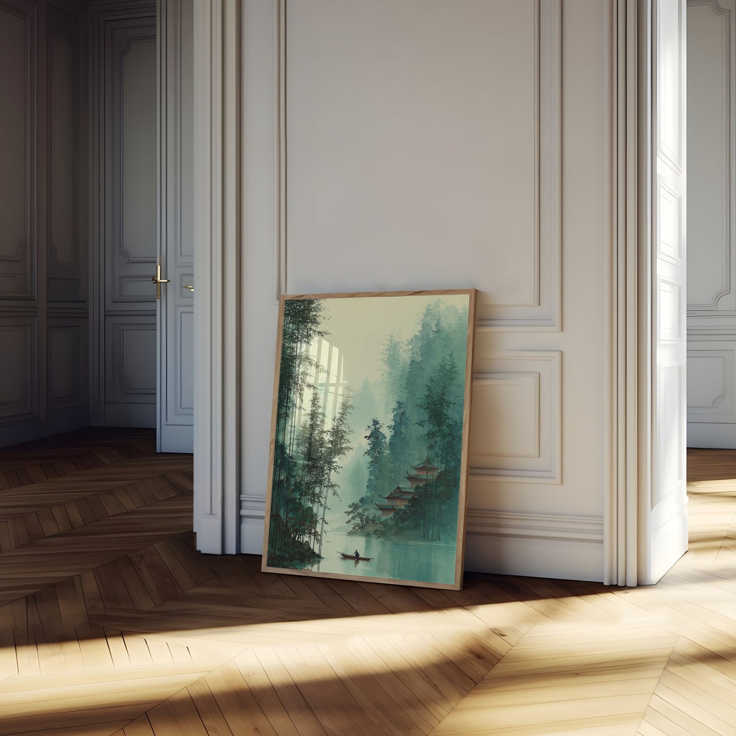 Poster del Tempio Zen Foresta Nebbiosa