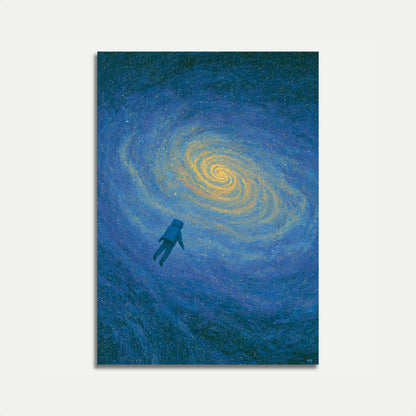 Astronaut in Cosmic Spiral Poster
