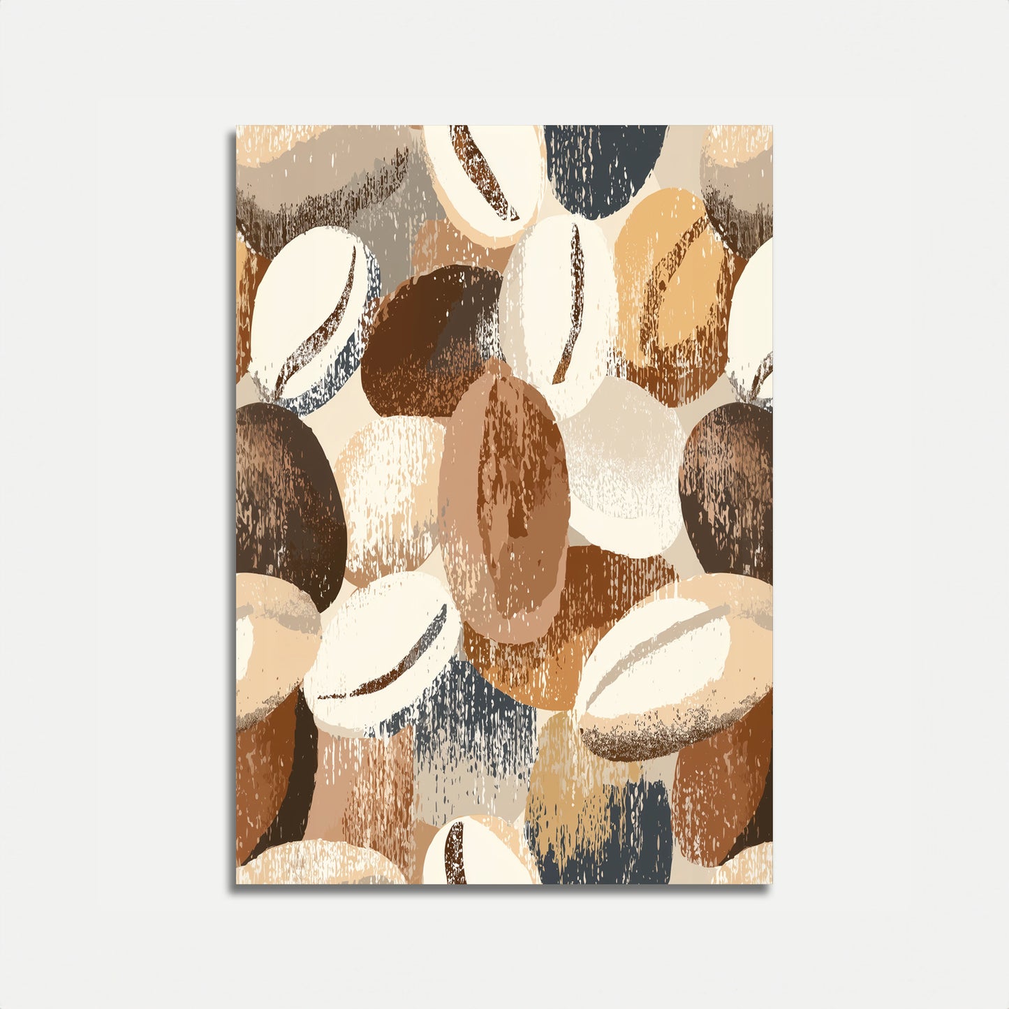 Coffee Beans Abstract Art Poster