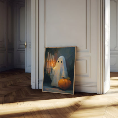 Haunting Halloween Ghost Poster