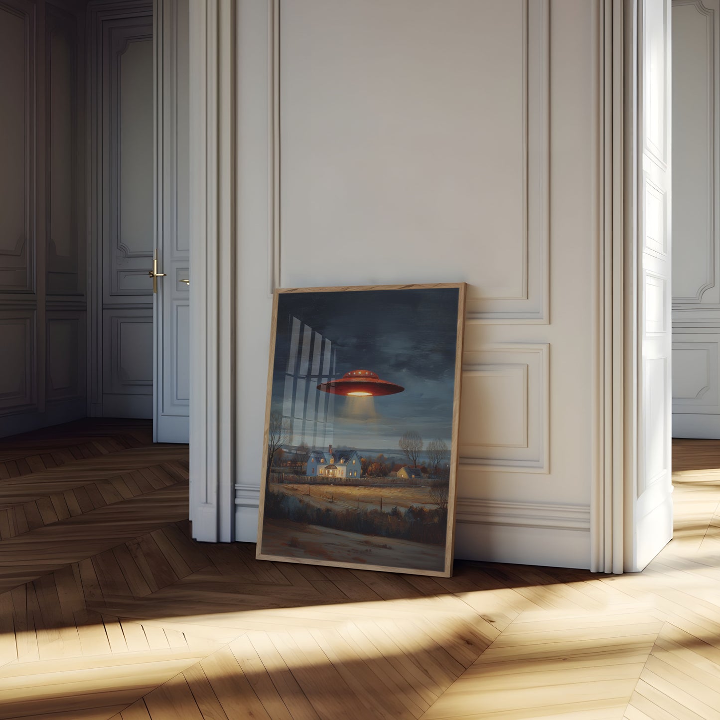 Invasione Aliena Poster Notturno Suburbano