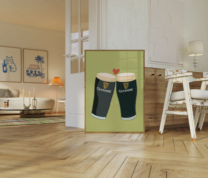 Guinness Love Toast Poster