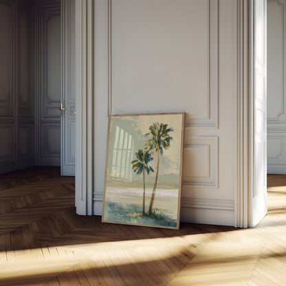 Plakat Spokój Tropikalnej Plaży Palm Beach