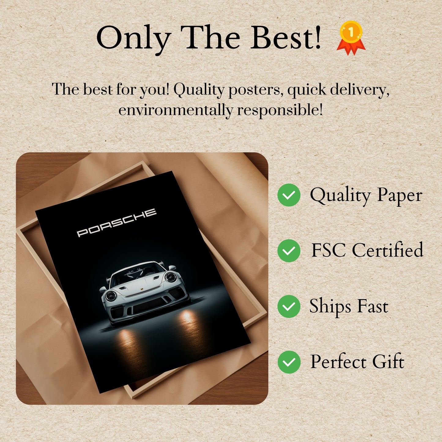 Precision White GT3 Porsche Poster