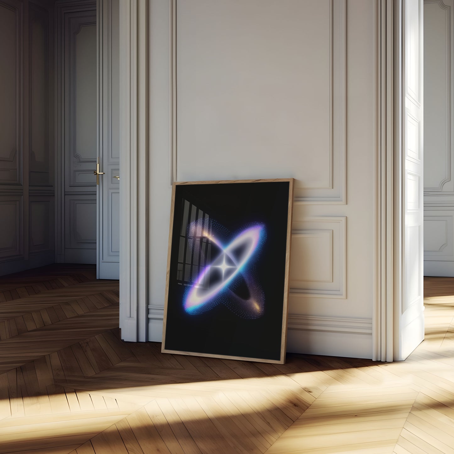 Poster Farfalla Digitale Luminescente