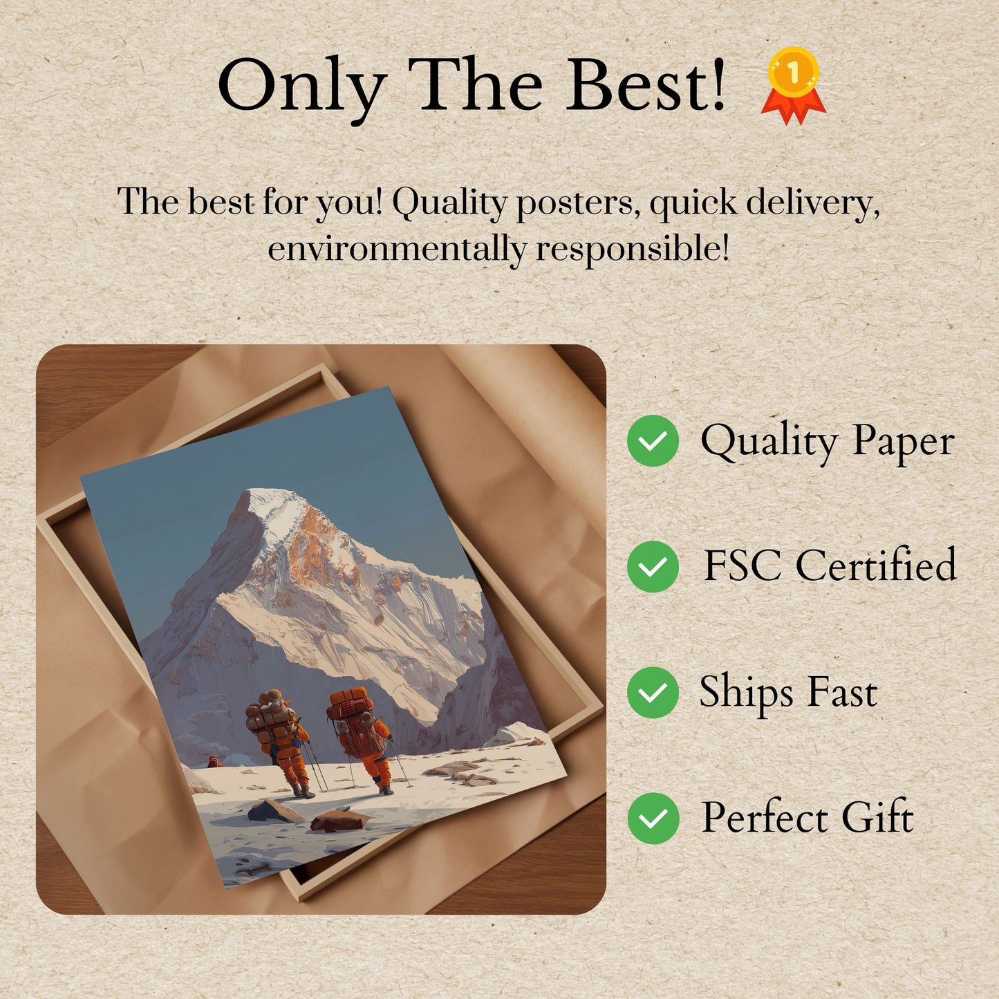 Everest Expedition Climb Poster