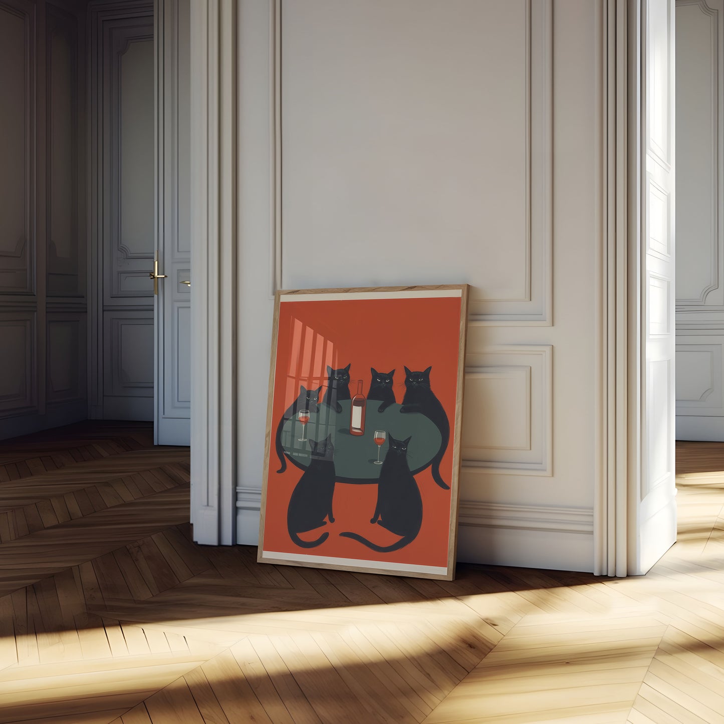 Cats Wine Night Poster