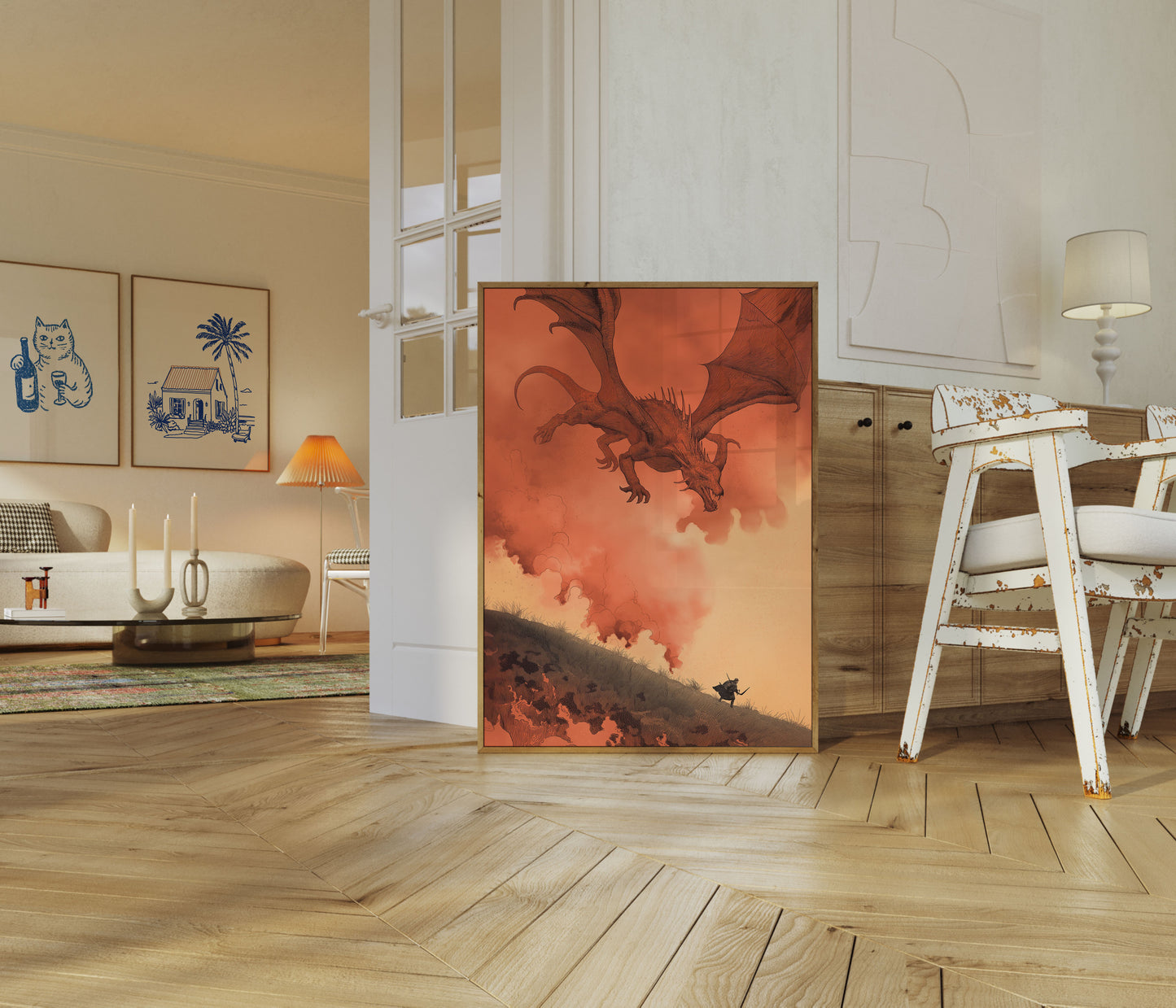 Póster de El ardiente descenso del dragón