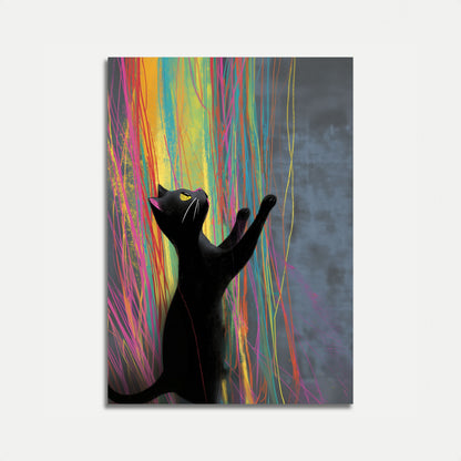 Pôster de Gato Dançante Colorido