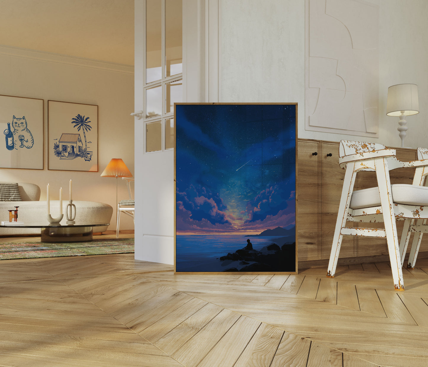 Starry Night Meditation Poster