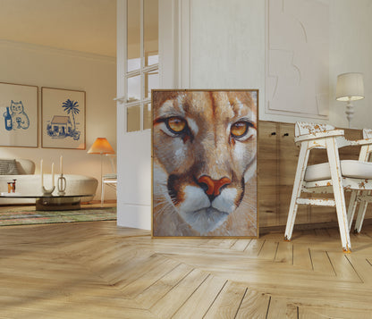 Golden-Eyed Orange Cat Poster