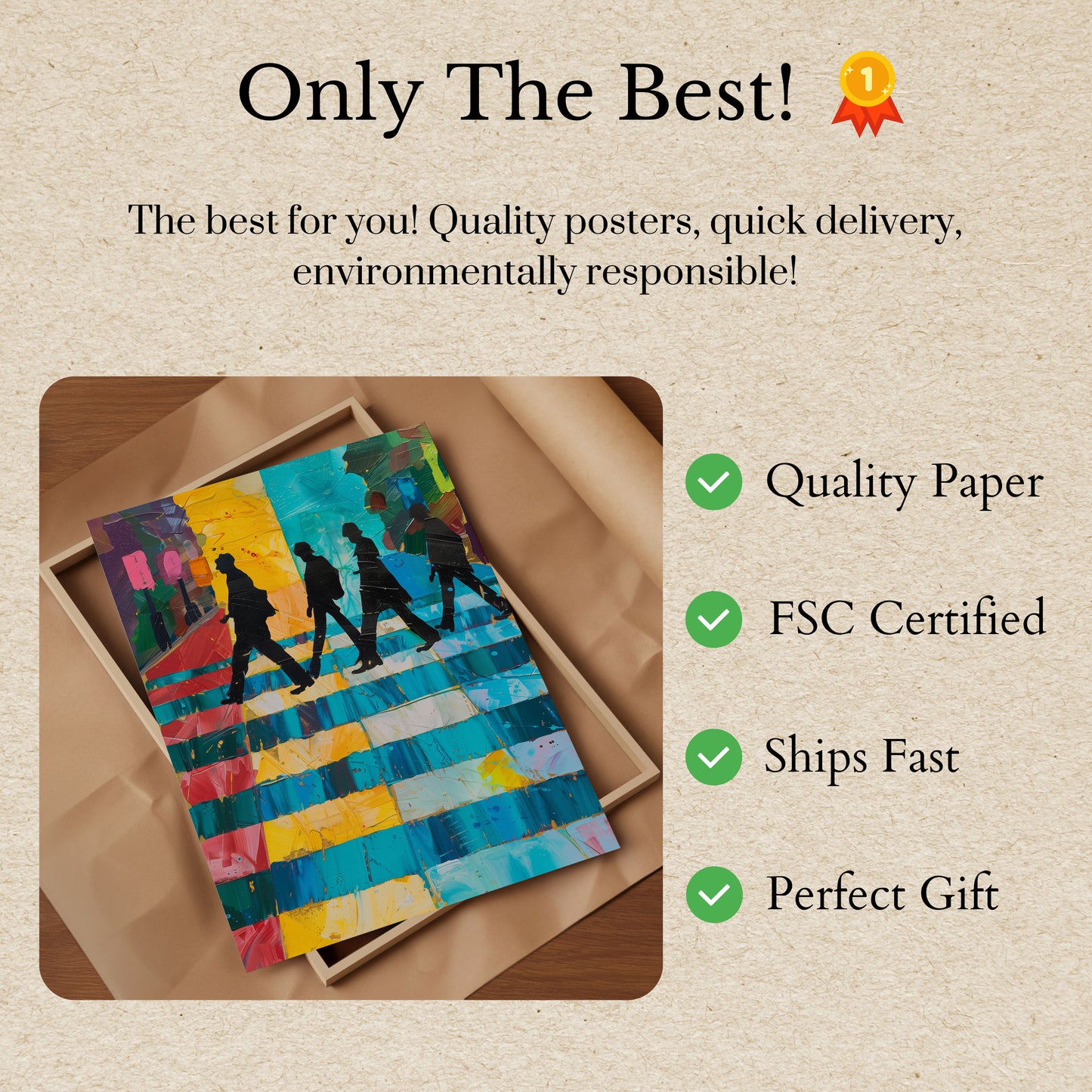 Iconic Beatles Abbey Road Remix Poster