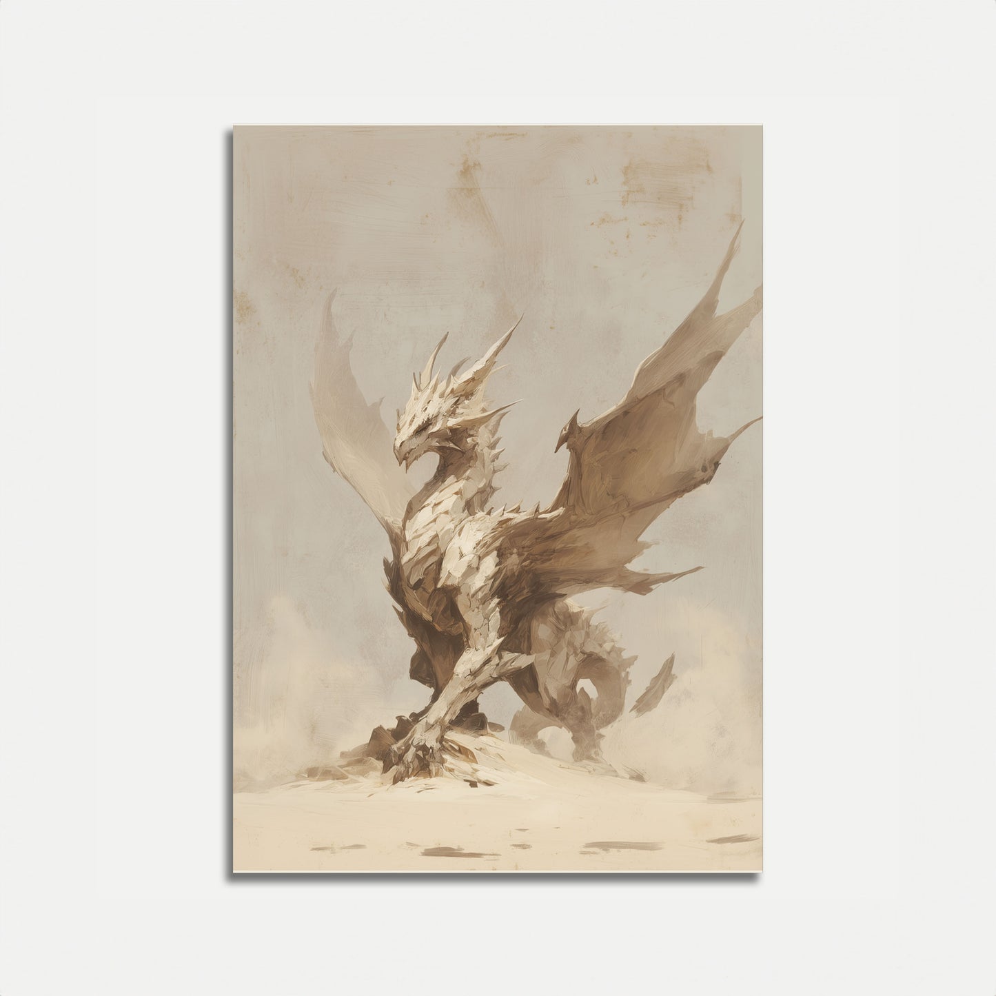 Ethereal Stone Dragon Poster