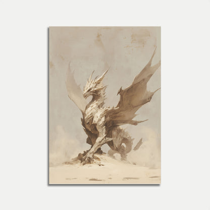 Ethereal Stone Dragon Poster