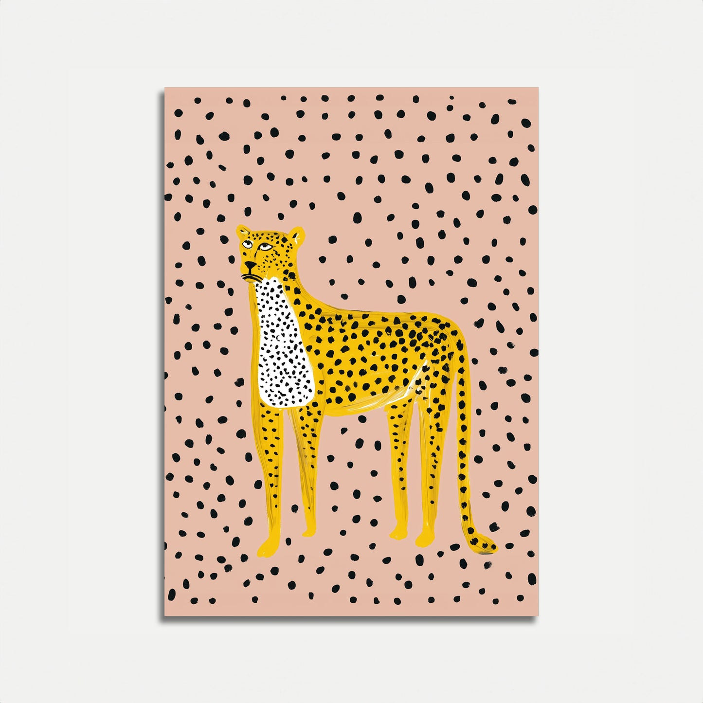 Gul Pletnede Leopard Plakat