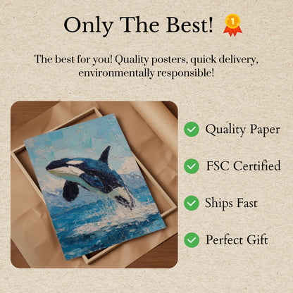 Majestic Orca Ocean Leap Poster