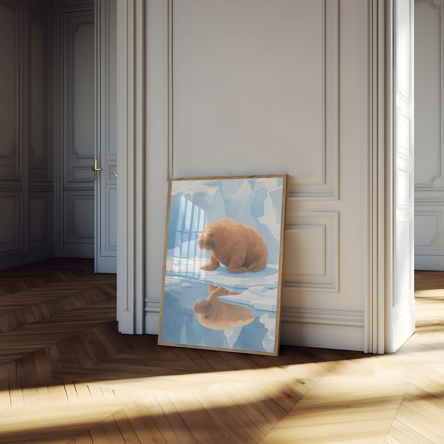 Poster di Tricheco nel Ghiaccio Artico
