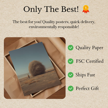 Massive Tumbleweed Desert Poster