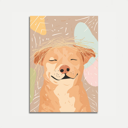 Glad Leende Hund Poster