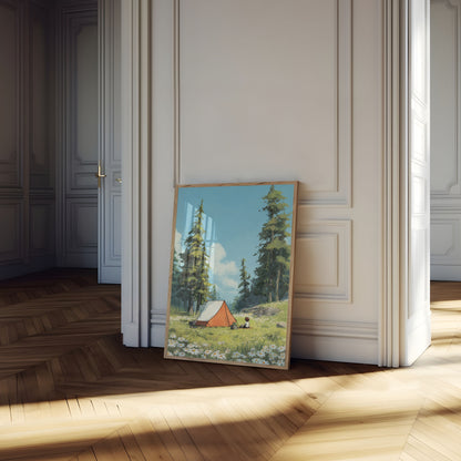 Serene Forest Camping Poster