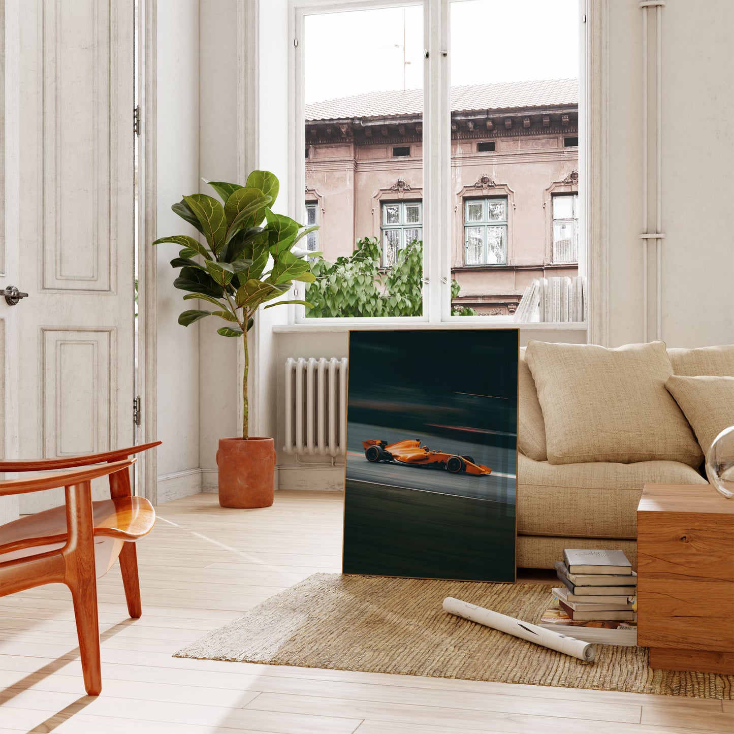 Hromový oranžový Speed Demon plakát