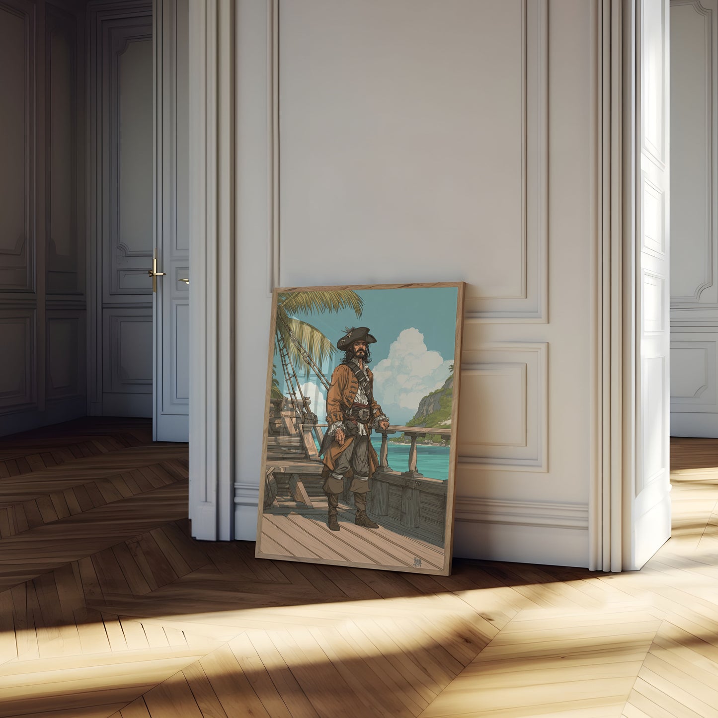 Seasoned Pirate Captain Poster