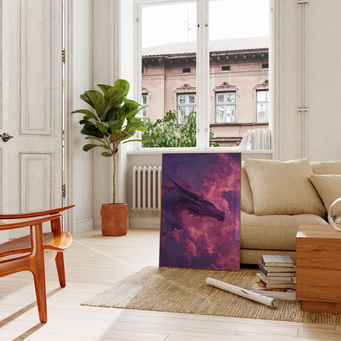 Póster Nubes de dragón místico