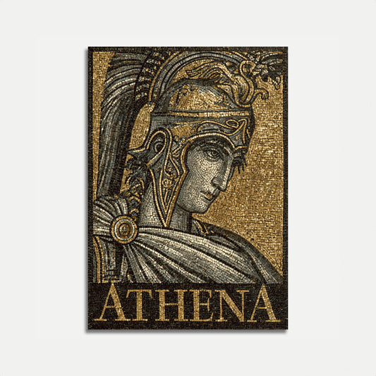 Athena Greek Goddess Mosaic Poster