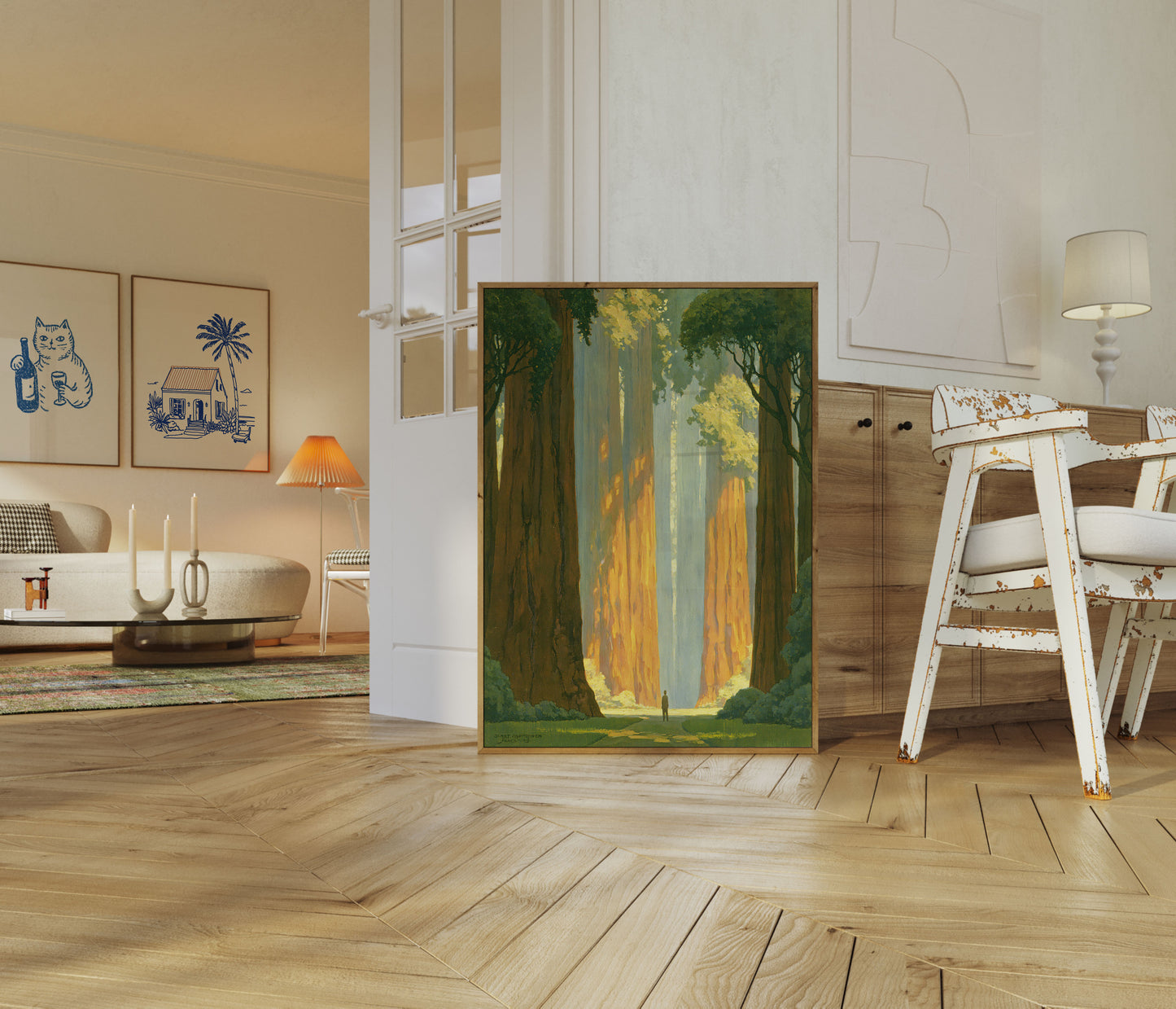 Ancient Forest Canyon Landscape Poster