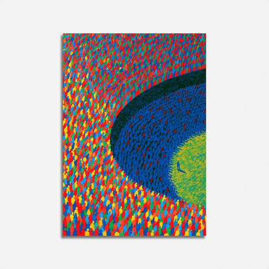 Colorful Crowd Stadium Poster