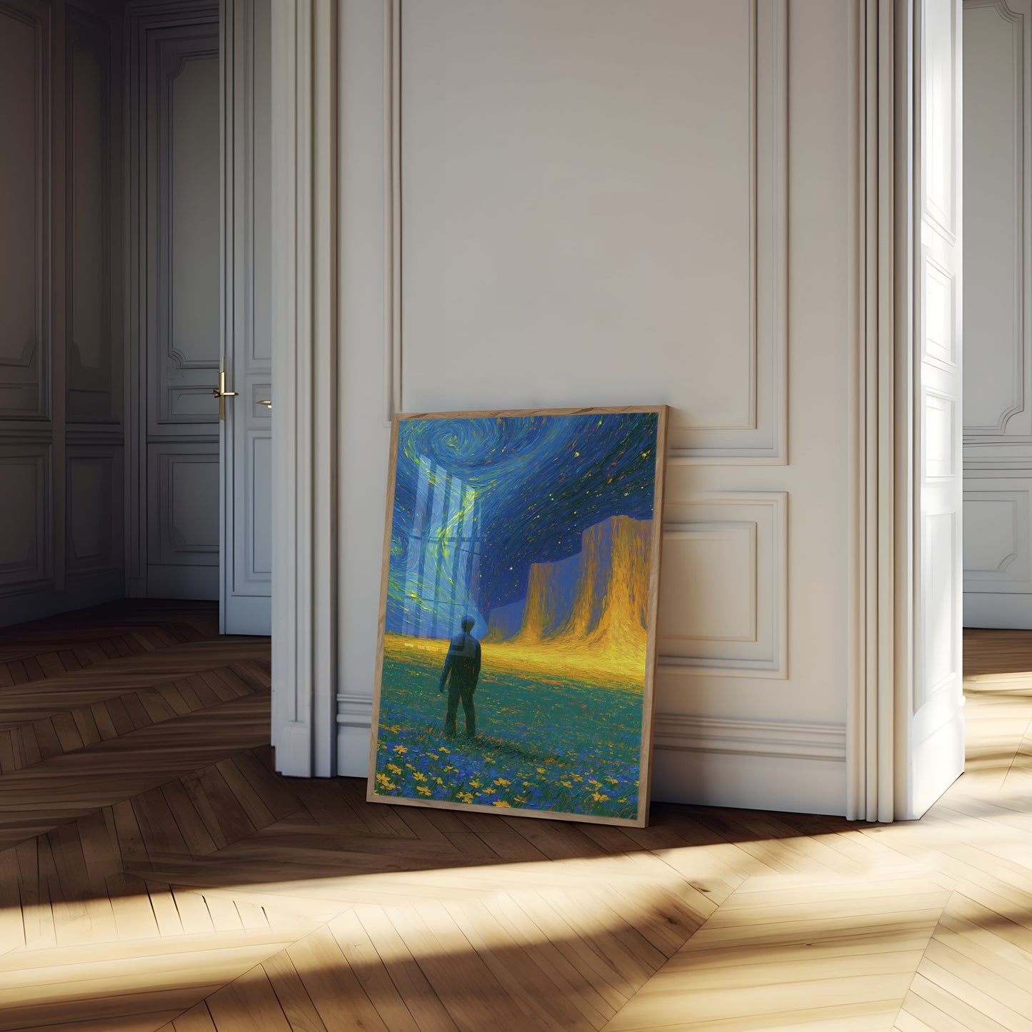 Starry Night Desert Monument Poster