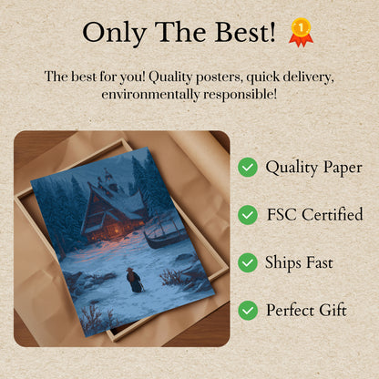 Winter Castle in the Snow Poster