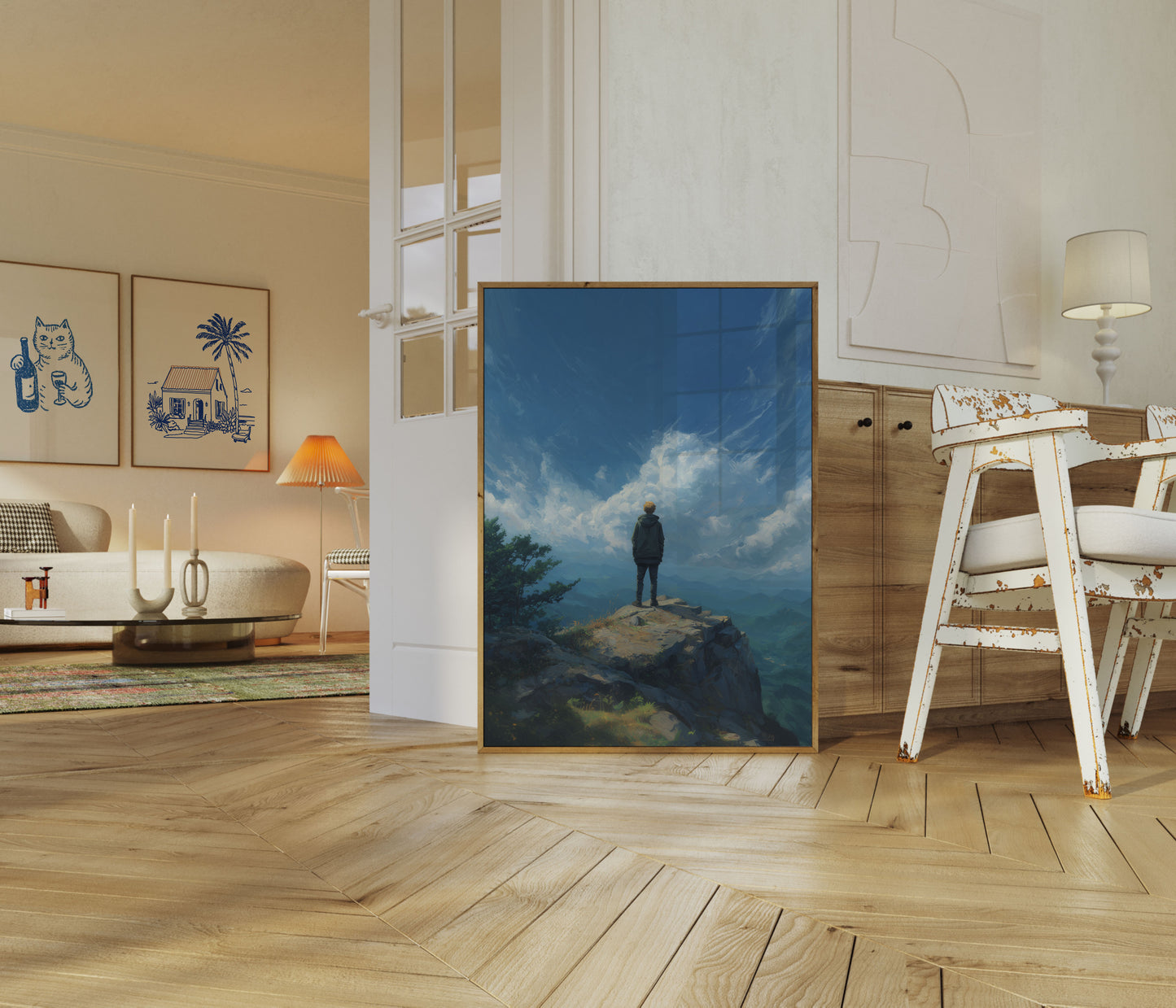 Solitude and Serenity Mountain Poster