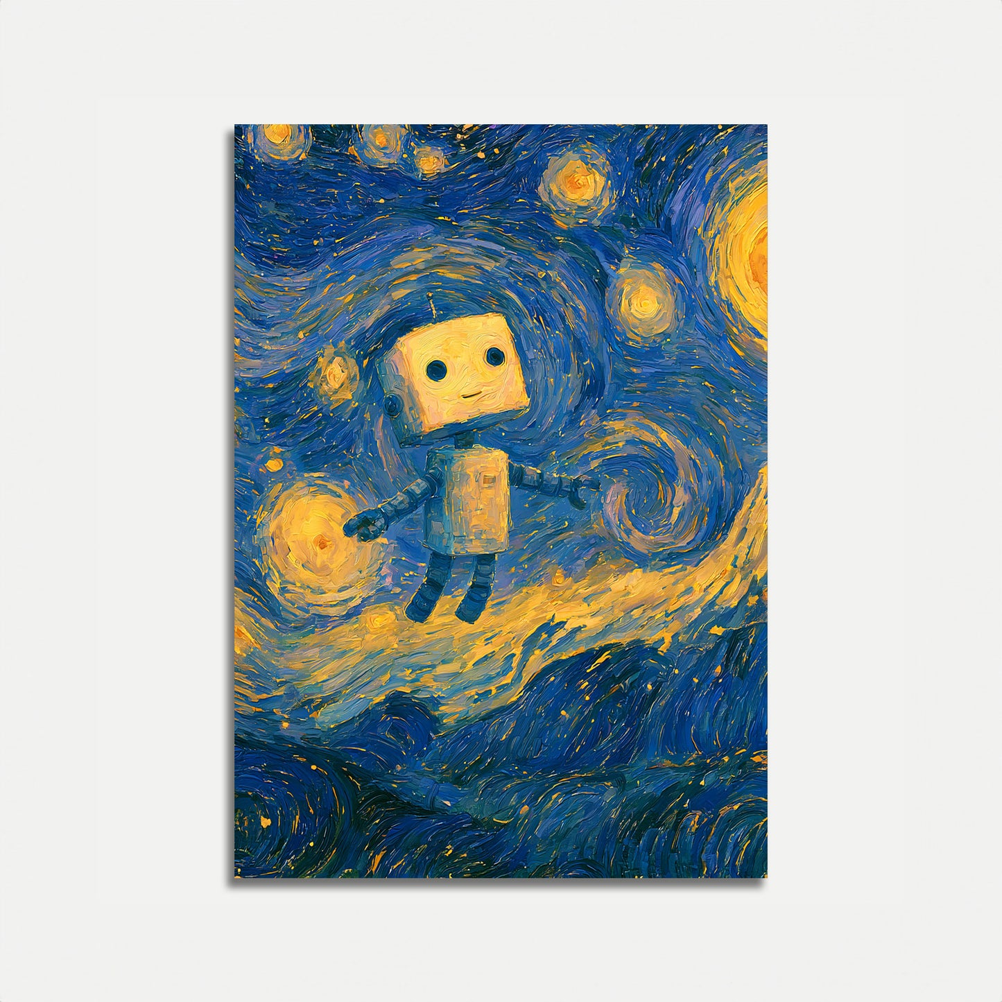 Robô em pôster Noite Estrelada