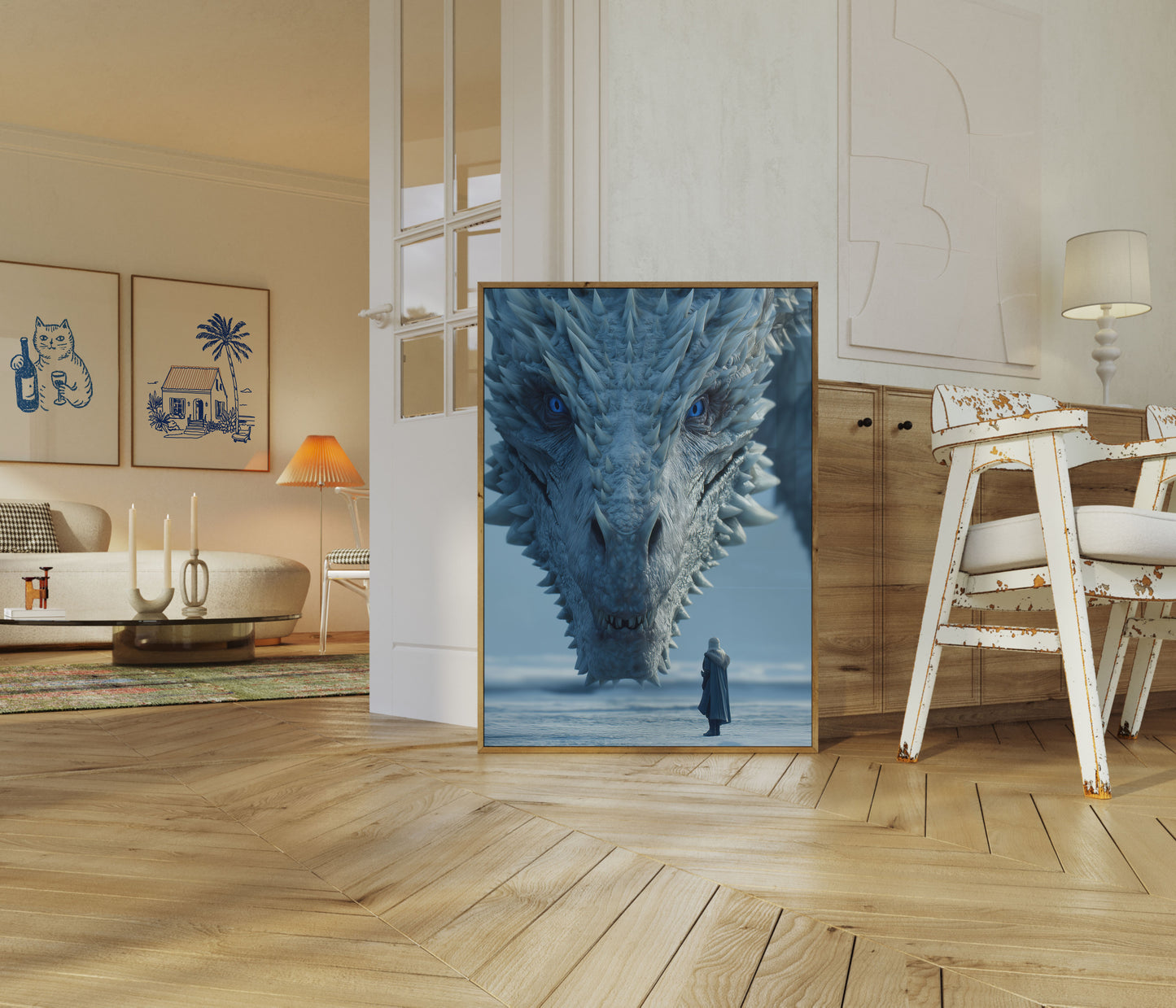 Icy Dragon Encounter Poster