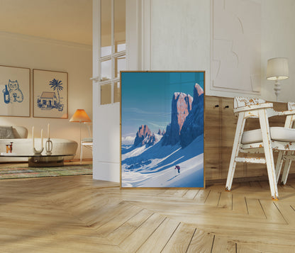 Póster de esquí Alpine Solitude