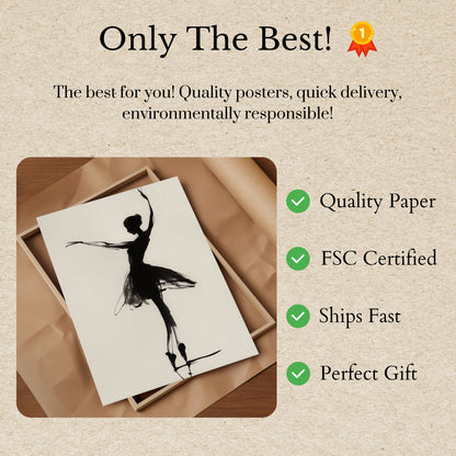 Graceful Ballet Silhouette Poster