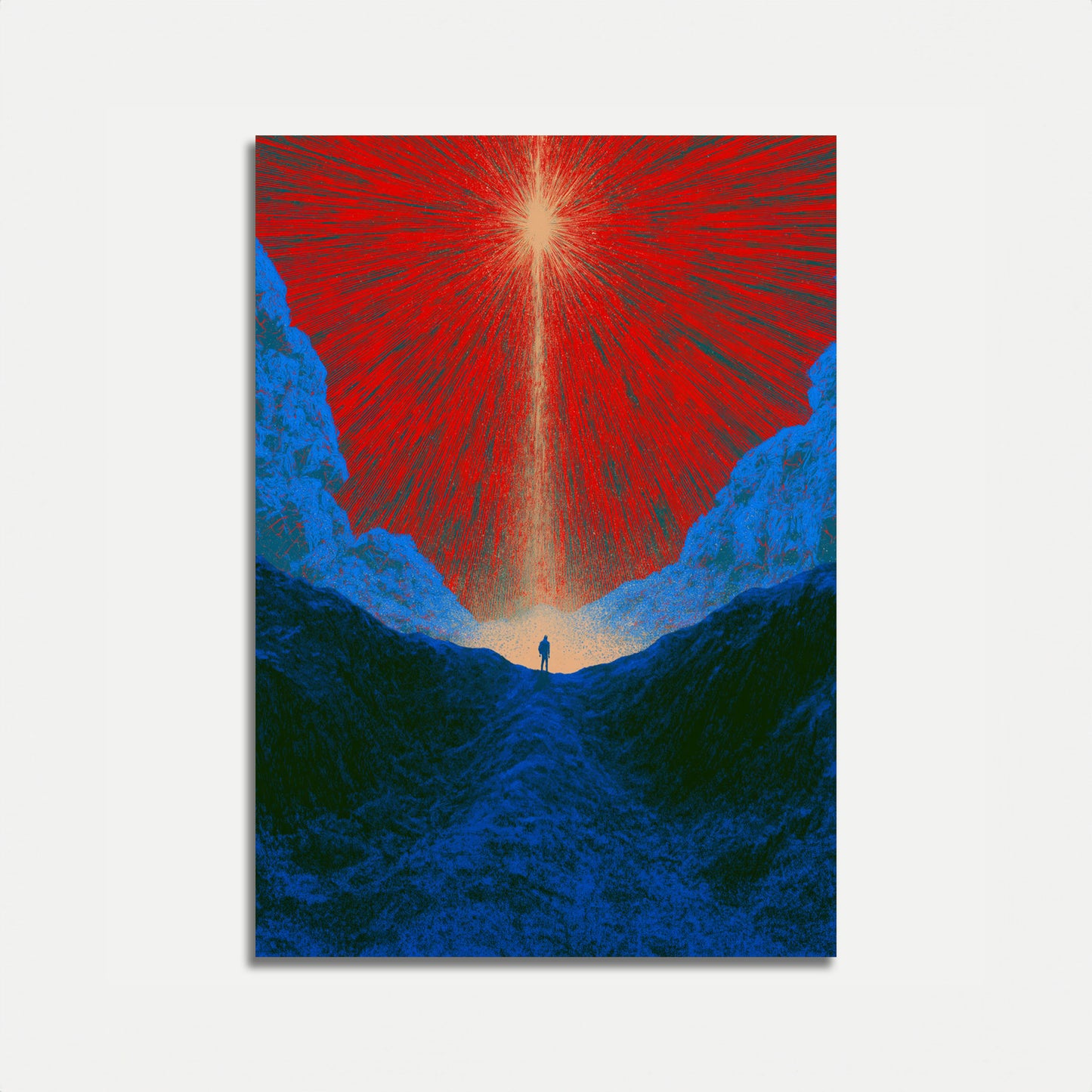 Geistiges Erwachen Berg Poster