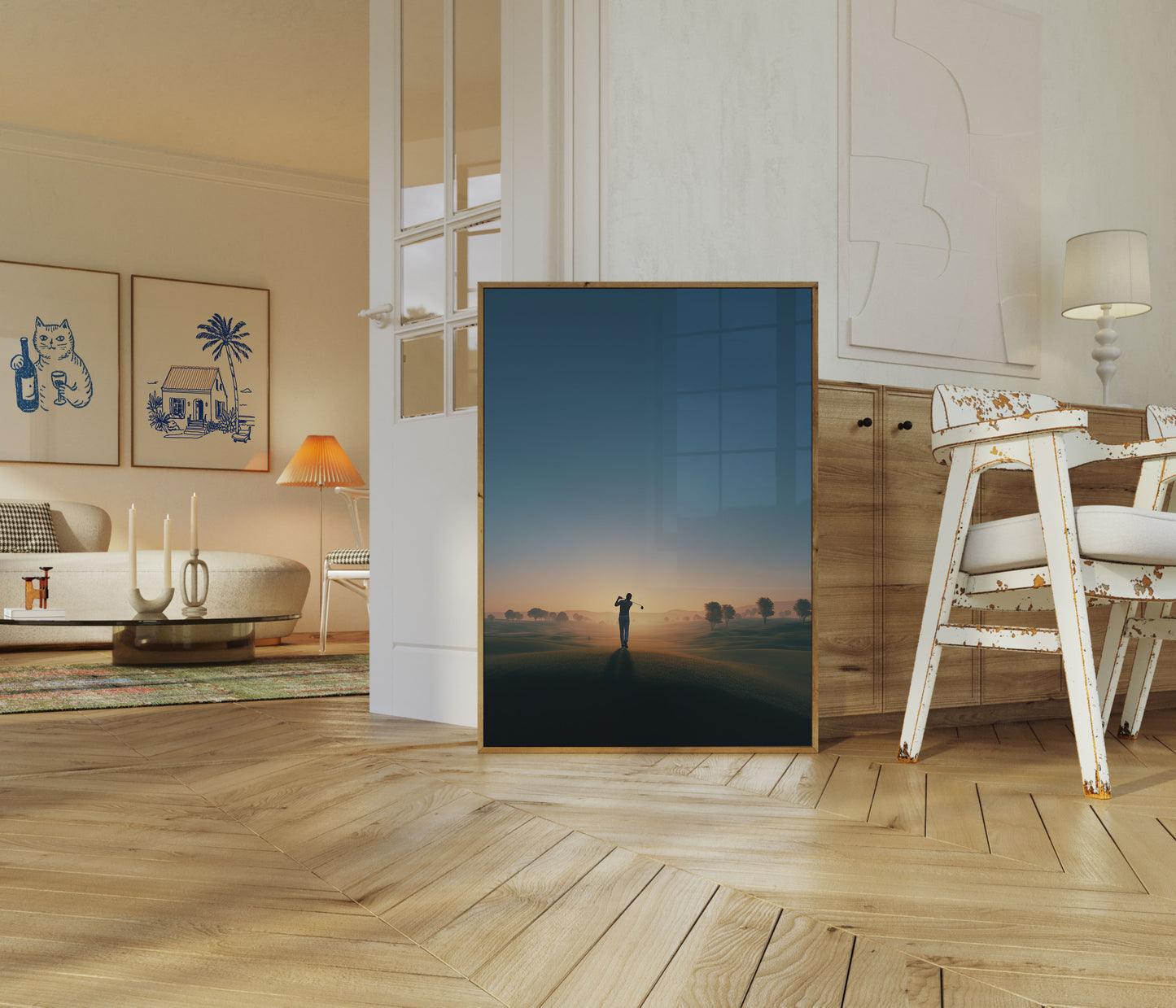 Sunrise Golf Swing Poster