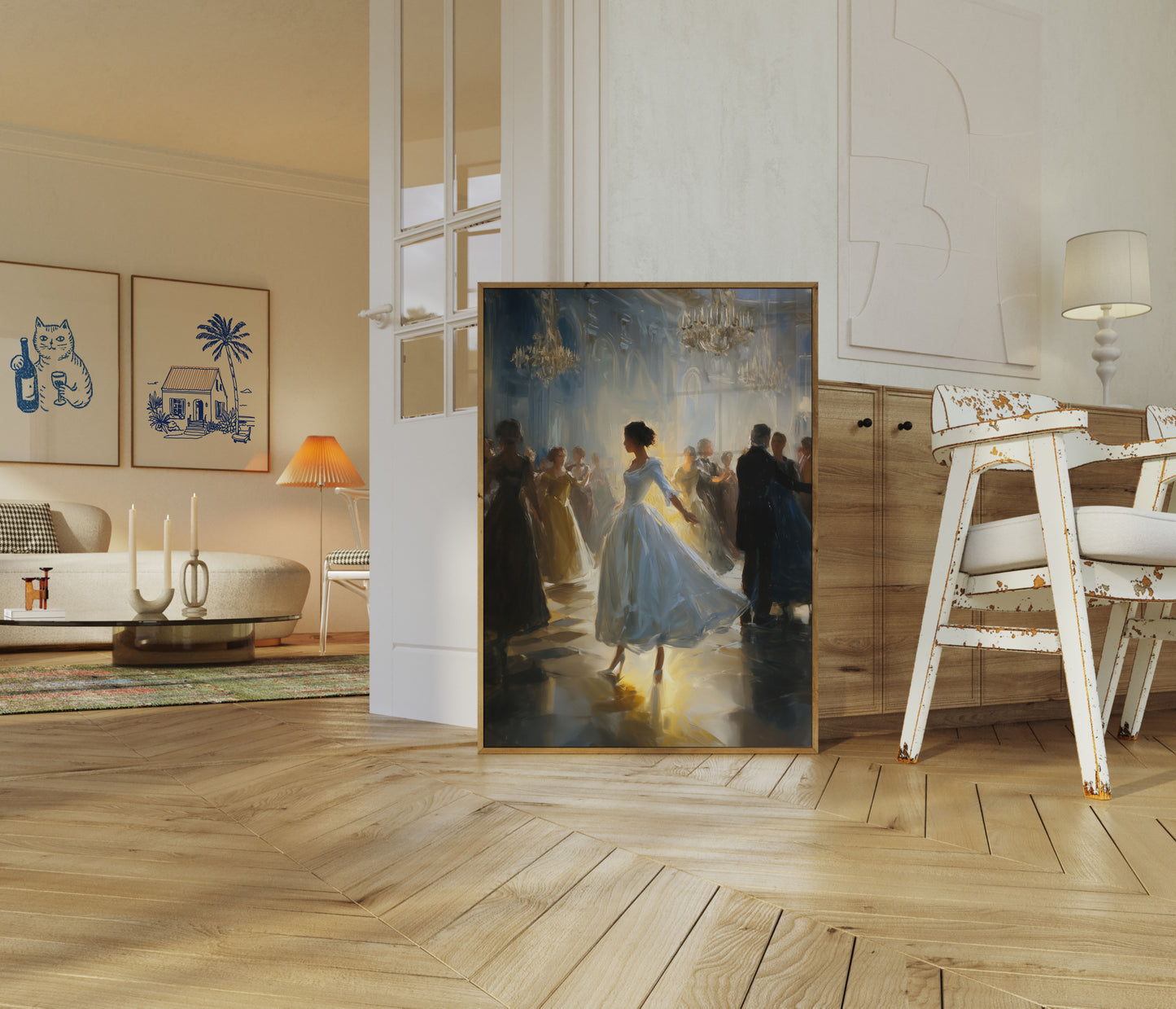 Póster elegante de baile de salón