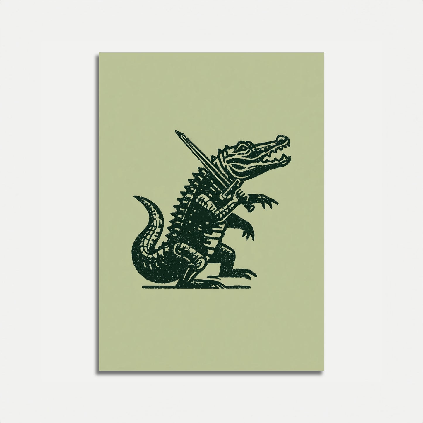 Crocodile Knight Warrior Poster