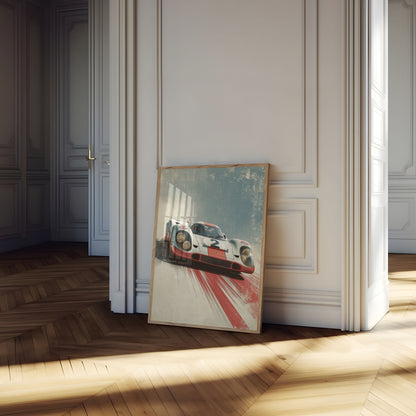 Vintage Porsche Racing Legend Poster